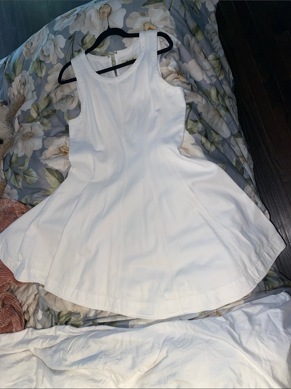 Madewell denim flair dress White Sleeveless Fit-and-Flare Dress